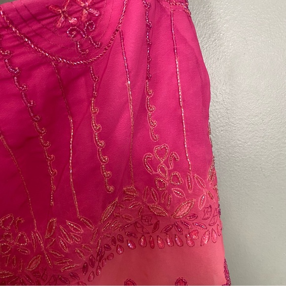 Free People Pink Embroidered Wrap Skort - Picture 10 of 12